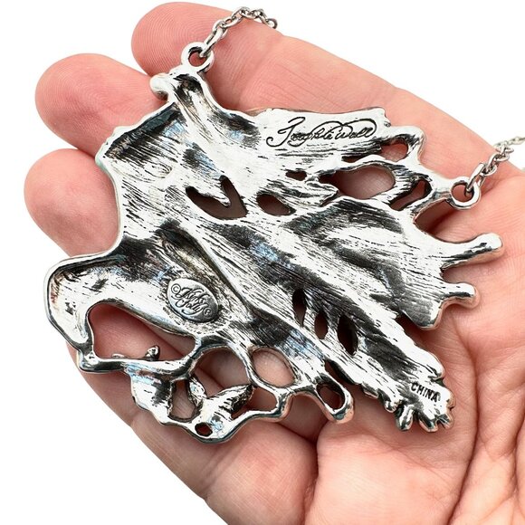 Kirks Folly Womens Necklace Silver Tone Josephine Wall Spirit of Flight - Picture 3 of 3